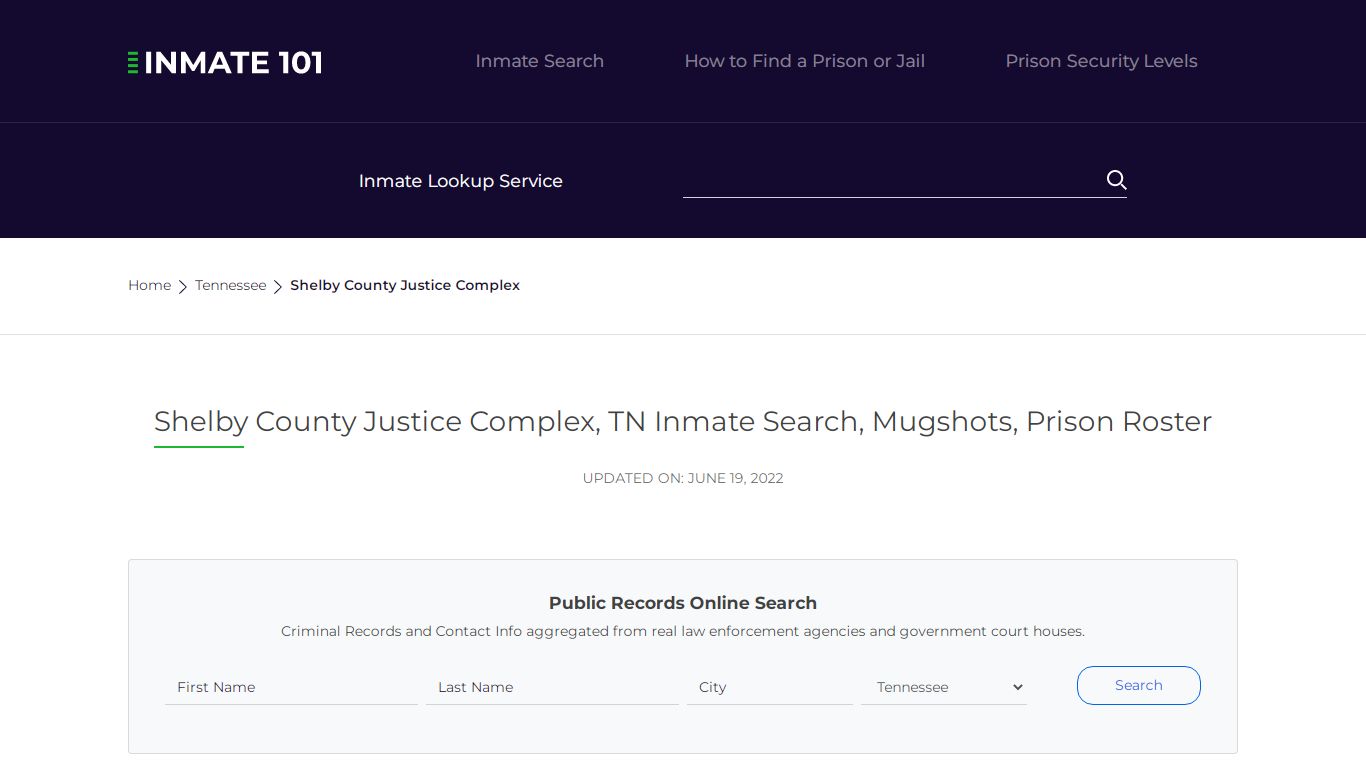 Shelby County Justice Complex, TN Inmate Search, Mugshots ...