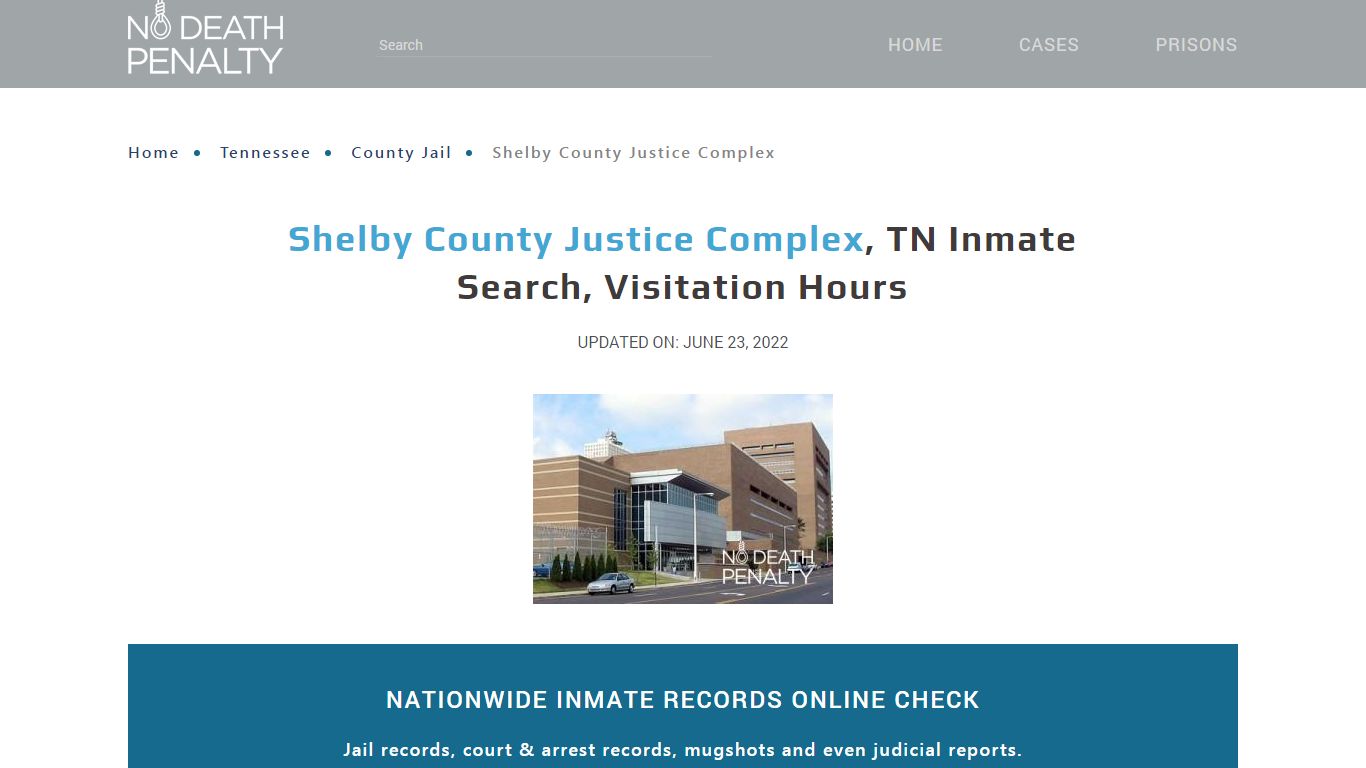 Shelby County Justice Complex, TN Inmate Search ...